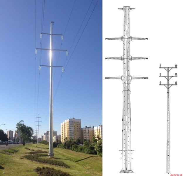 Стальная опора воздушных линий