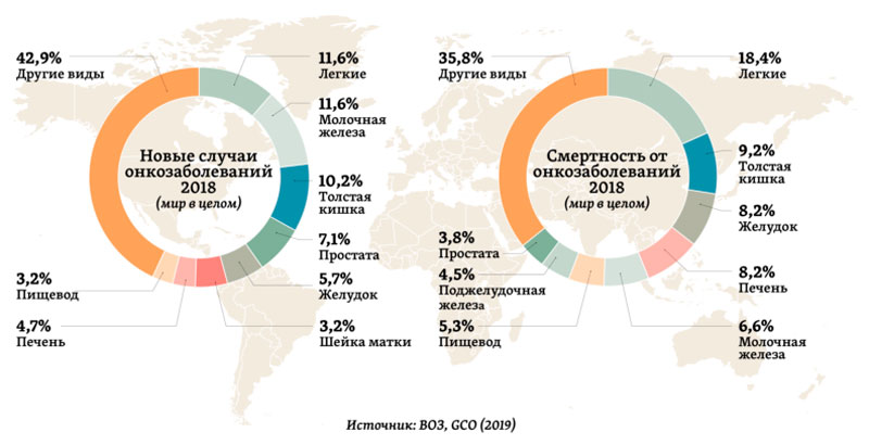 Инфографика по заболеваемости раком