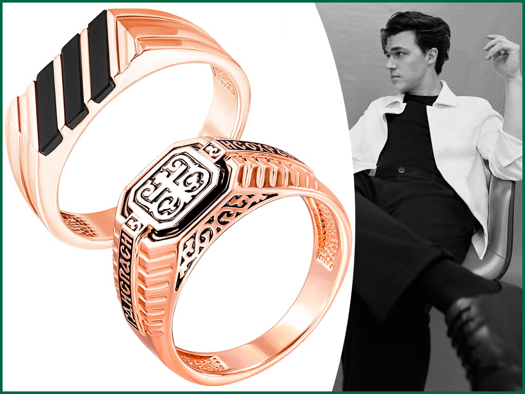 Мужские кольца-печатки