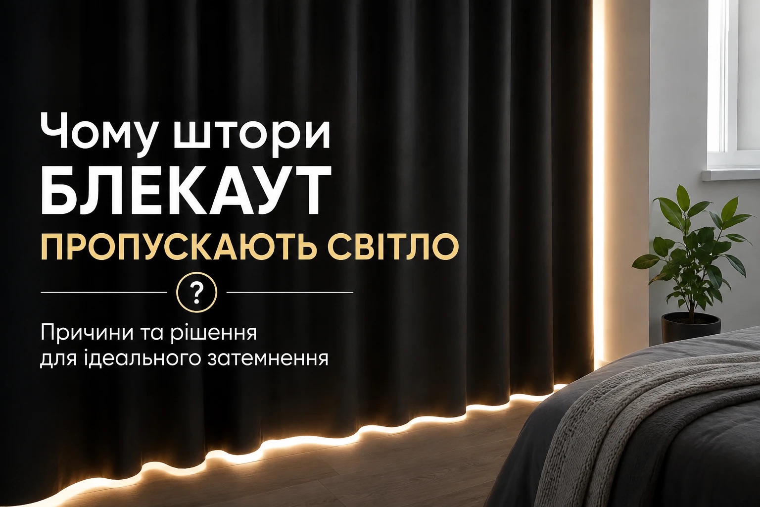 Чому штори блекаут пропускають світло і як повернути затемнення
