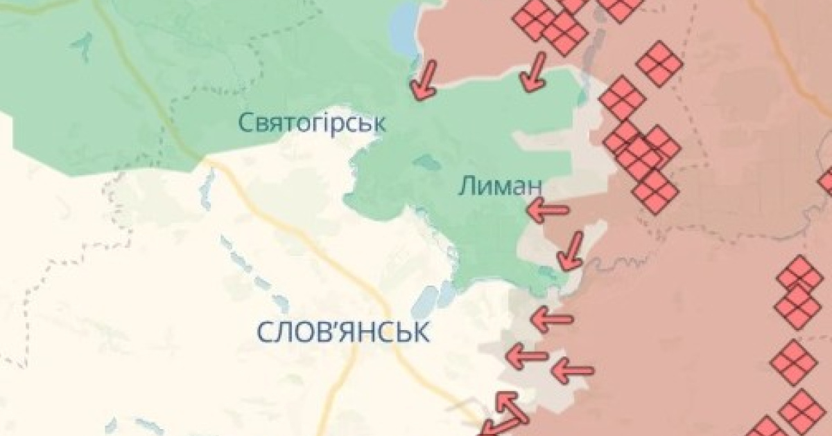 Фрагмент мапи Deepstatemap.live