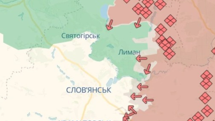 Фрагмент карты Deepstatemap.live