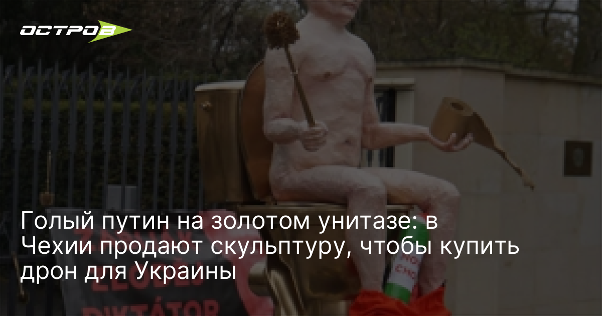 Украина Нудист Голый путин на золотом унитазе: в Чехии продают скульптуру, чтобы купить  дрон для Украины | ОстроВ