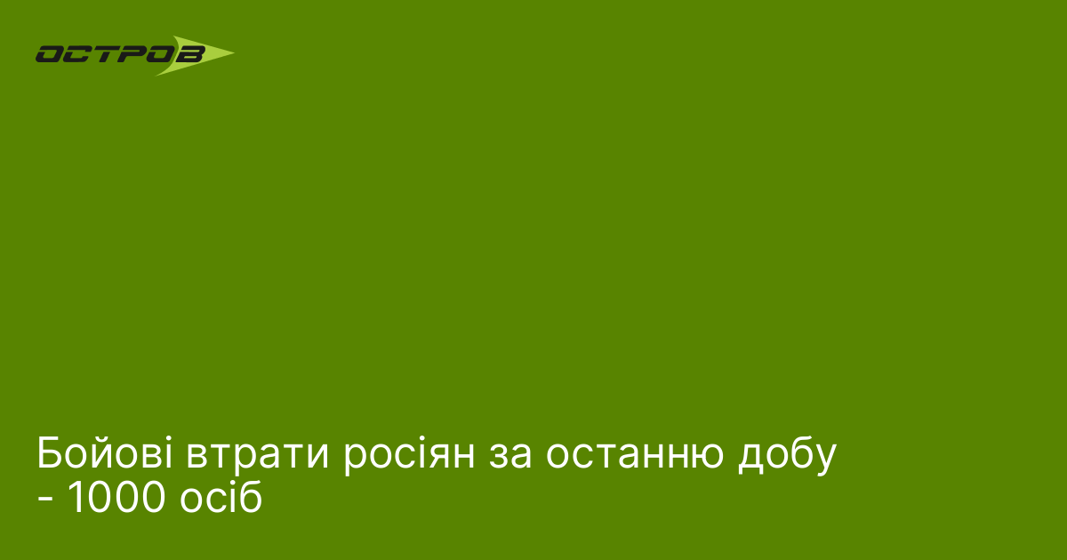 Бойові втрати росіян за останню добу  - 1000 осіб