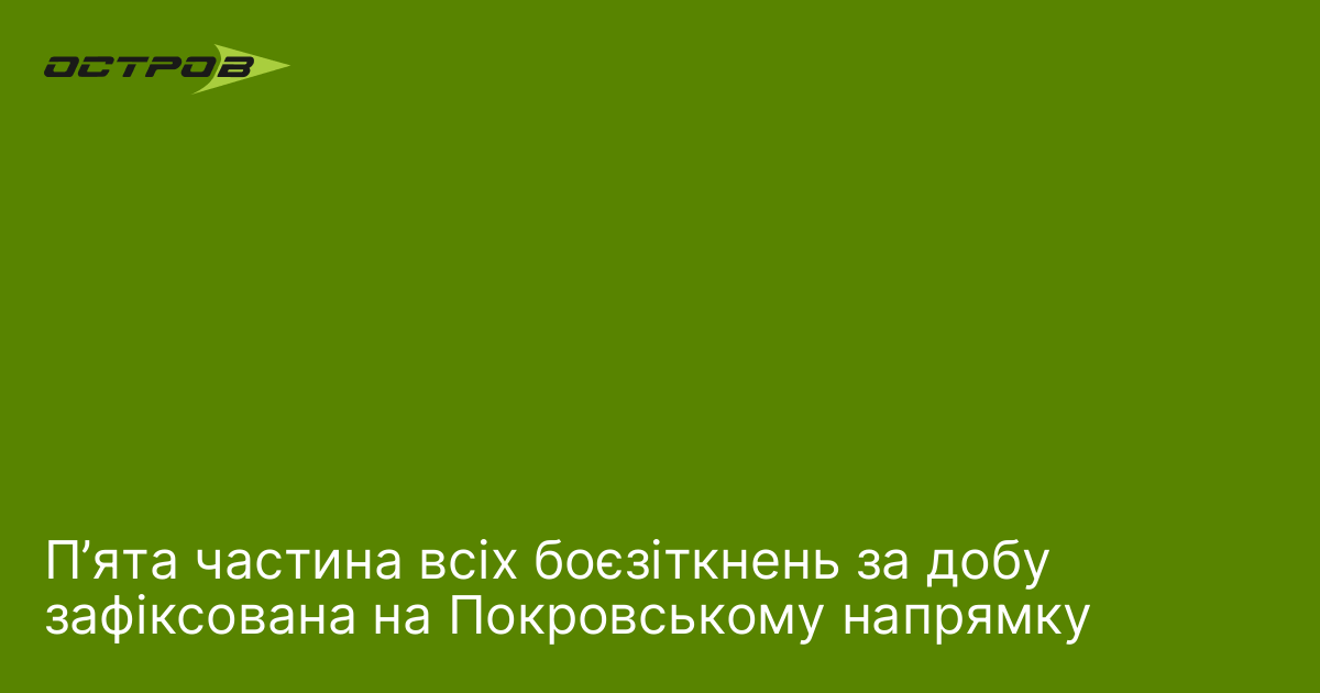 П’ята частина всіх боєзіткнень за добу зафіксована на Покровському напрямку