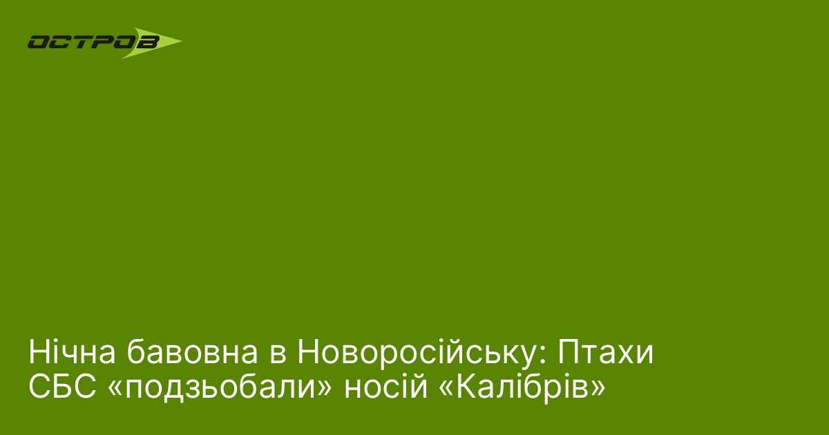 Нічна бавовна в Новоросійську: Птахи СБС «подзьобали» носій «Калібрів»