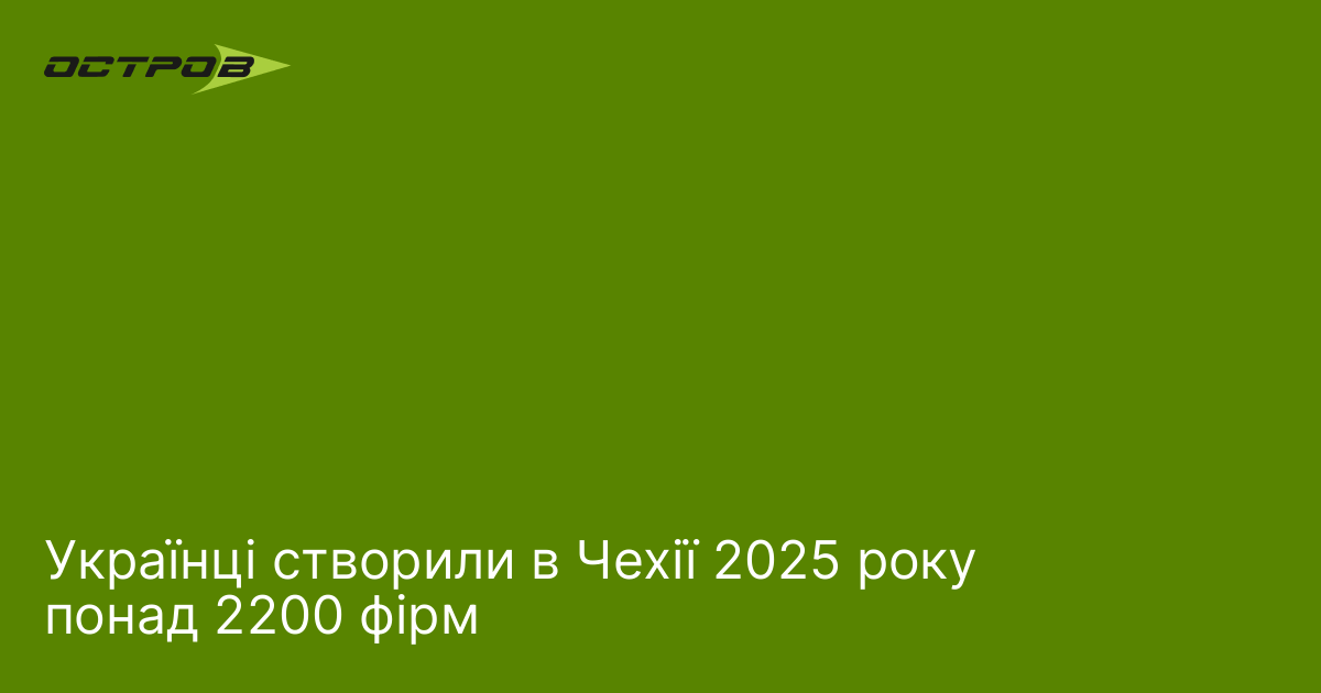 Українці створили в Чехії 2025 року понад 2200 фірм
