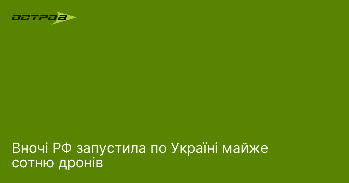 Вночі РФ запустила по Україні майже сотню дронів