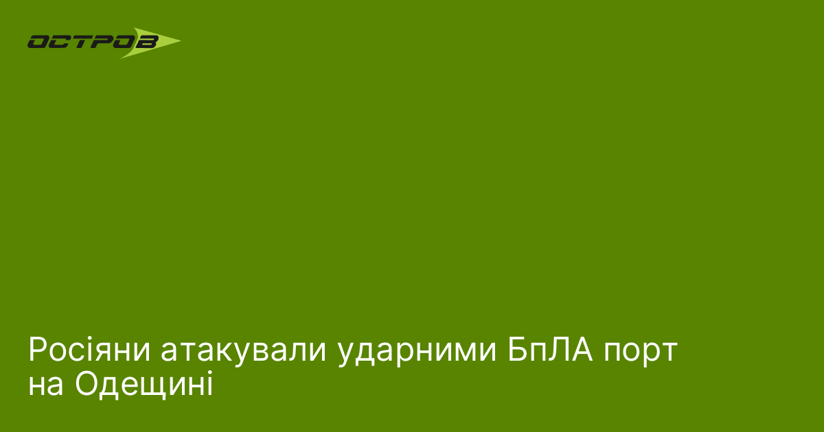 Росіяни атакували ударними БпЛА порт на Одещині