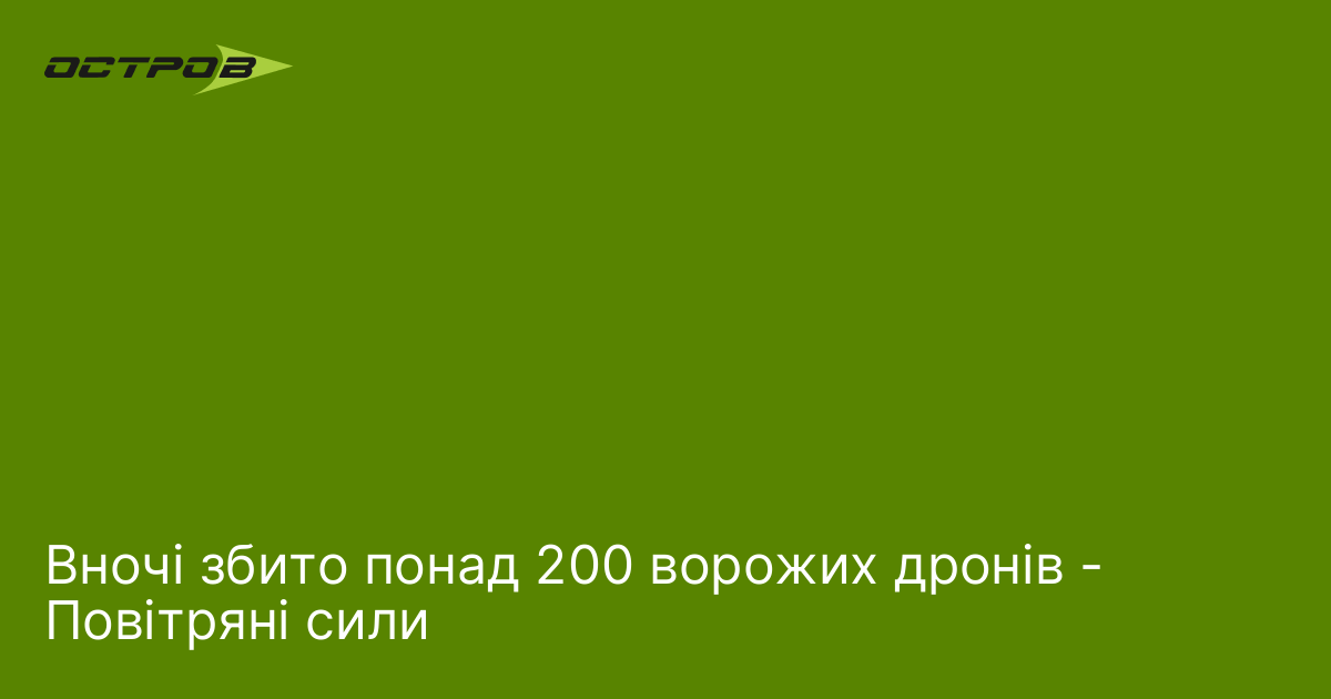 Вночі збито понад 200 ворожих дронів - Повітряні сили