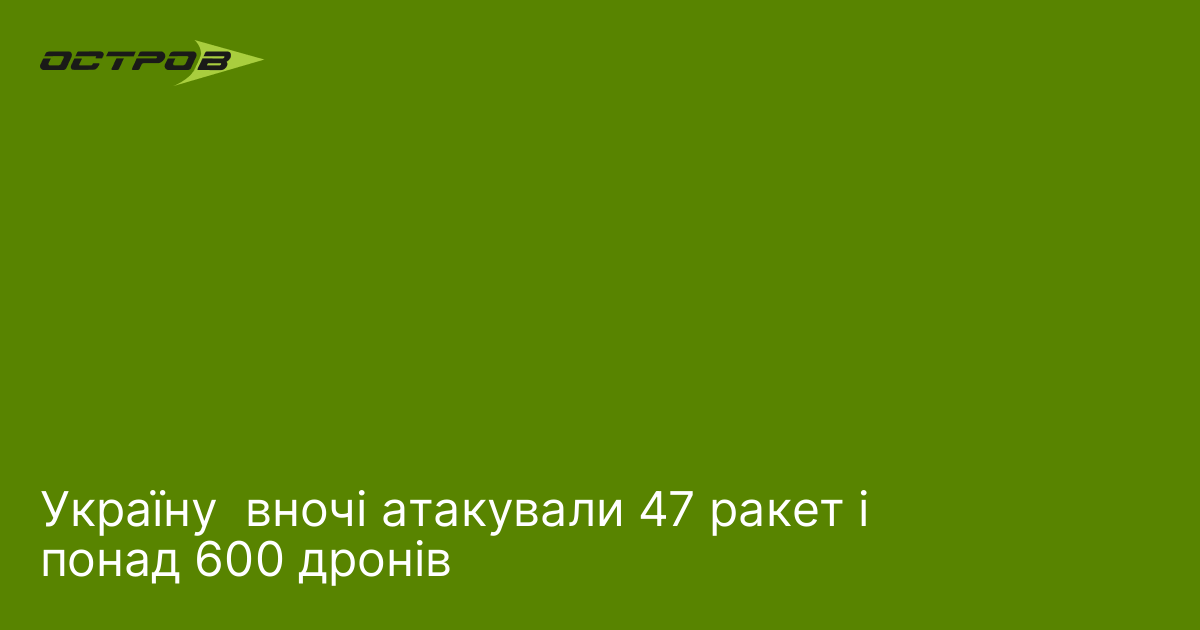 Україну  вночі атакували 47 ракет і понад 600 дронів