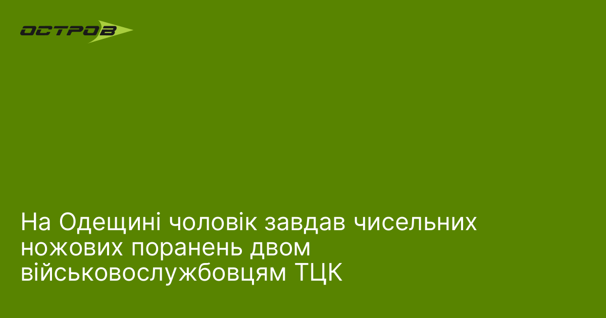 На Одещині чоловік завдав чисельних ножових поранень двом військовослужбовцям ТЦК