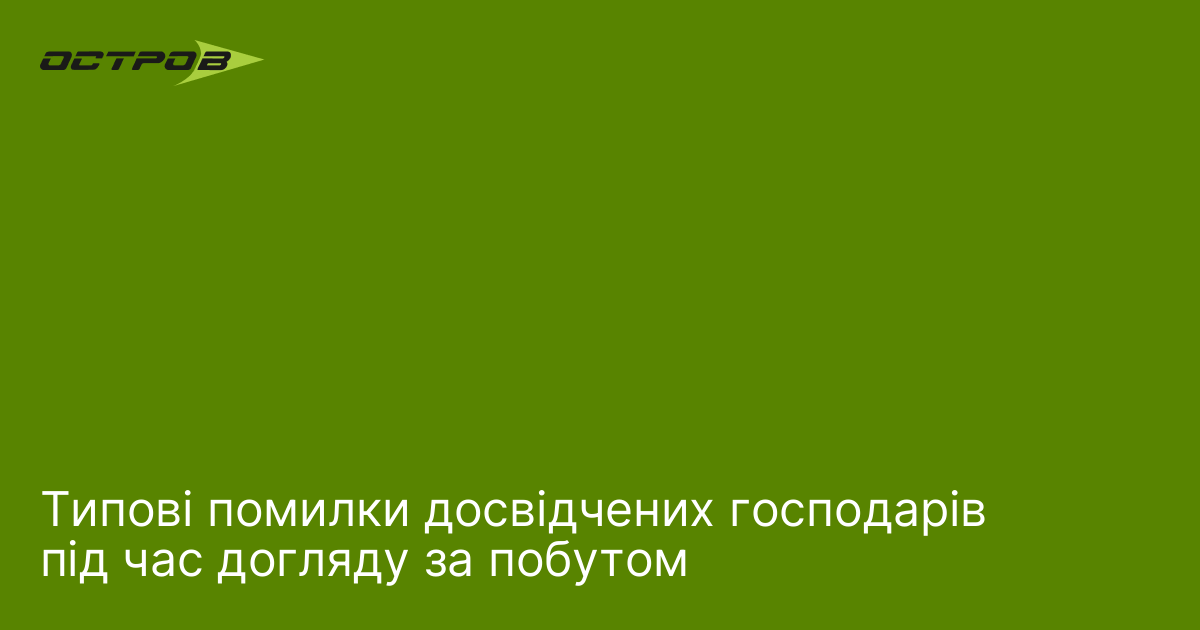 Типові помилки досвідчених господарів під час догляду за побутом